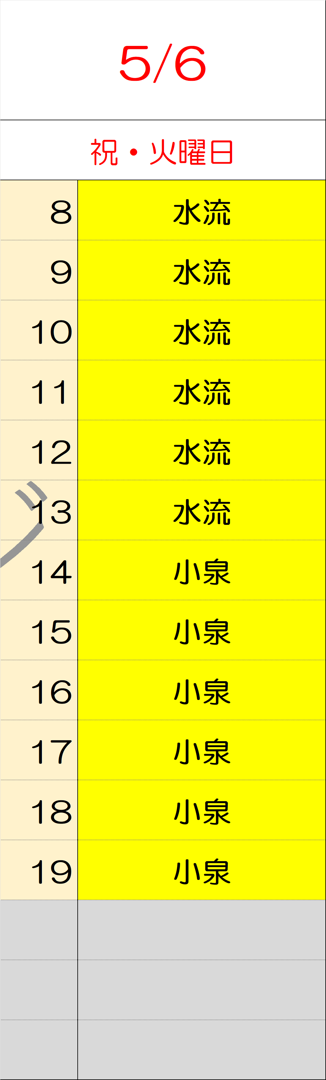 5月6日